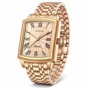 Invicta Rose Gold Rectangular Watch